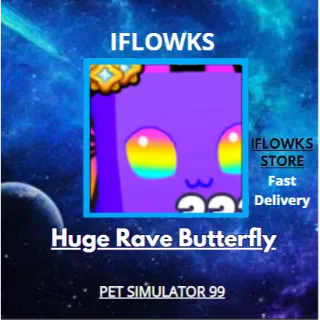 5x Huge Rave Butterfly