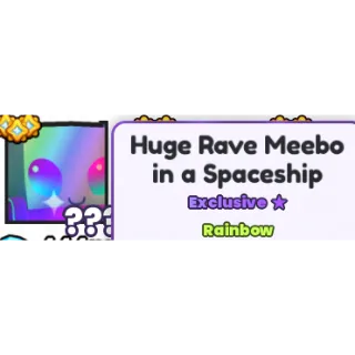rainbow huge rave meebo in a spacesh