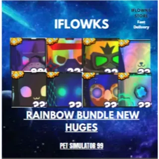 8x rainbow bundle new huges