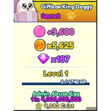 10X shiny GIFTBOX KING bgsi