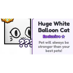 huge white balloon cat