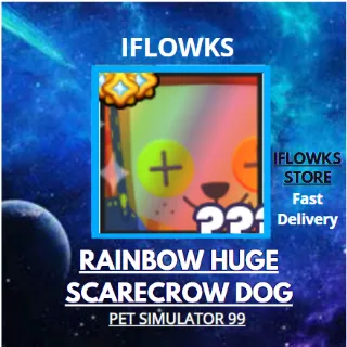 10x RAINBOW HUGE SCARECROW DOG