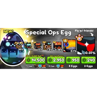 100X SPECIAL OPS EGG PET SIMULATOR 99