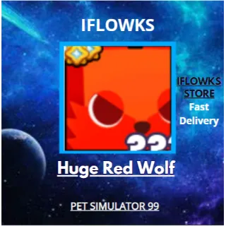 20x Huge Red Wolf