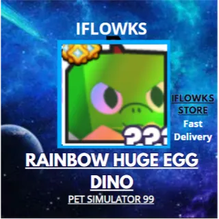 rainbow huge egg dino