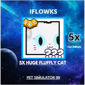 5X HUGE FLUFFLY CAT