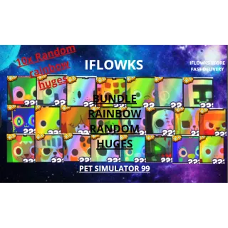 10X BUNDLE RANDOM RAINBOW HUGES