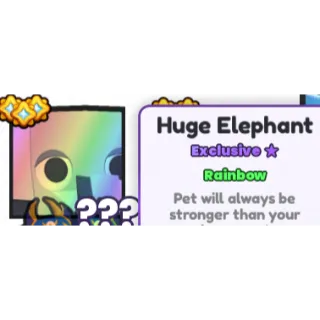 3x rainbow huge elephant