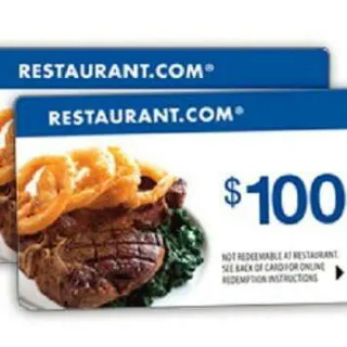 $100,00 Restaurant.com eGift Card