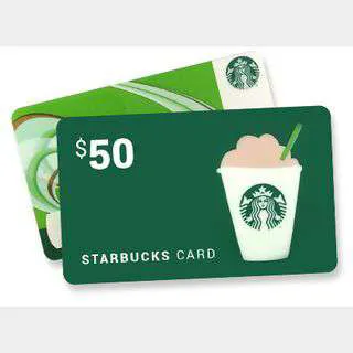 $50,00 Starbucks US ( 5 x $10 )