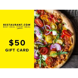 $50 Restaurant.com eGift Card ( 2* $25 )