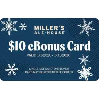 $100.00 USD Miller's Ale House