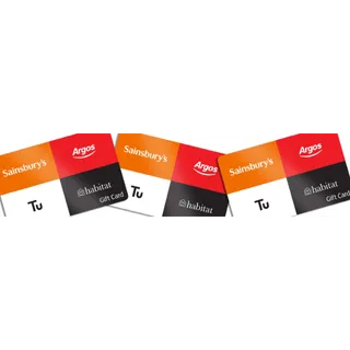  15   Sainsbury’s, Argos, TU & Habitat Multi Brand Gift Card