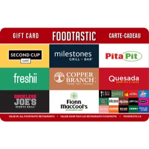$7.90 CAD Foodtastic Dining Card