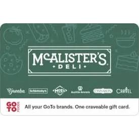 $50 USD McAlister's Deli 