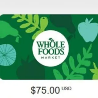 $75,00 Whole Foods Usa A