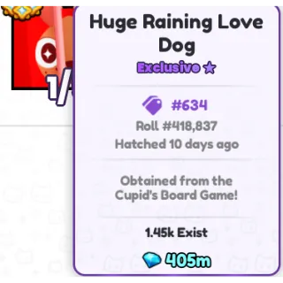 Pets Go Huge Raining Love Dog