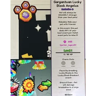 Gargantuan Lucky Block Angelus Ps99
