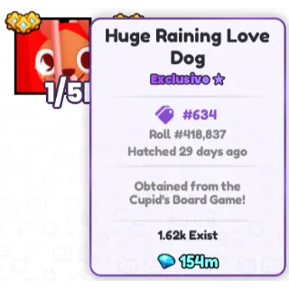 Huge Raining Love Dog - Pets Go