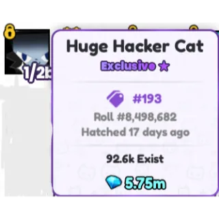 Huge Hacker Cat - Pets Go