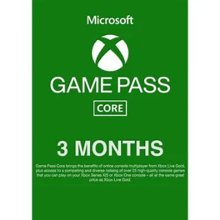 Xbox Game Pass Core 3 Month