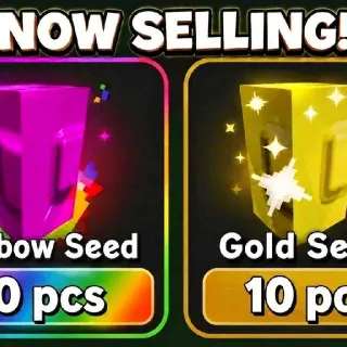 RAINBOW/GOLD SEED 10pcs BUNDLE