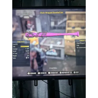 Pink bat rare lvl 5 spiked bat