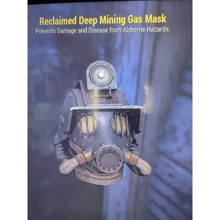 Reclaimed deep mining gas mask