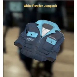 White powder jumpsuit and winter man mask 