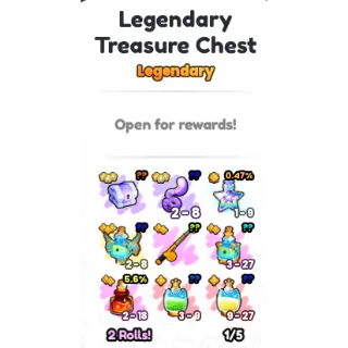 10x Legendary Treasure Chest Pets Go