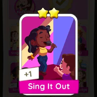 Monopoly Go - Sing It Out Sticker 2 Stars