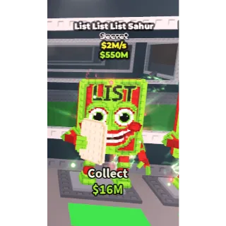 LIST LIST LIST SAHUR