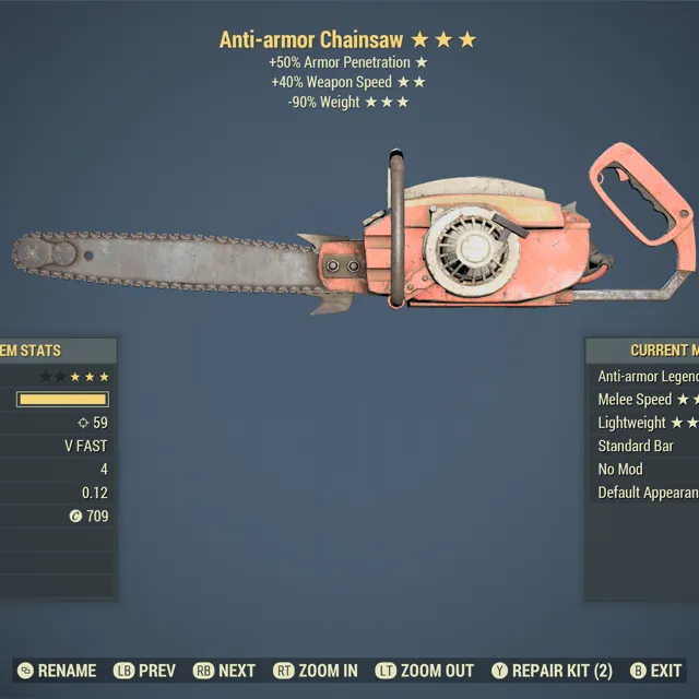 AA4090 Chainsaw Fallout 76 Game Items Gameflip