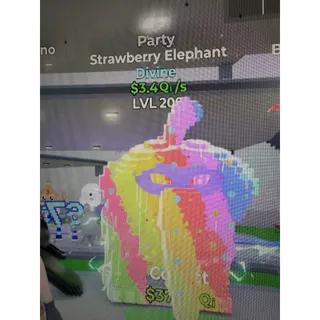 Go Up For Brainrots Fortnite / Party Divine Strawberry Elephant LvL 200 - 3.4Qi/s