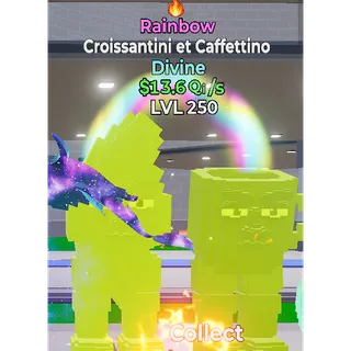 Go Up for Brainrot Bundle - Rainbow croissantini et Caffettino lvl250 - 13.6Qi/s