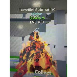 Go Up For Brainrots Fortnite / Lava Divine Turtellini Submarino LvL 200 - 3.4Qi/s