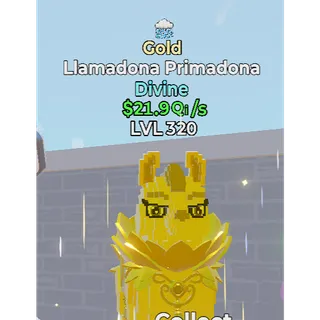 Go up For Brainrots - Gold Llamadona Primadona lvl320 - 21.9Qi/s