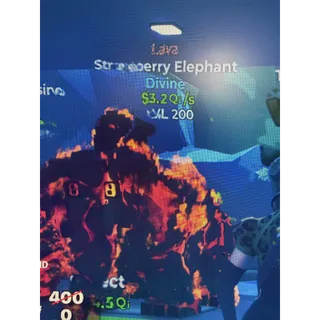 Go Up For Brainrots Fortnite / Lava Divine Strawberry Elephant LvL 200 - 3.2Qi/s
