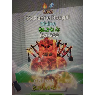 Go Up For Brainrots Fortnite / Lava Divine McPenne Dougal LvL 200 - 6.2Qi/s