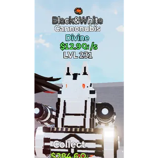 Go up for brainrots - Black&White Cannonubis lvl231- 12.9Qi/s