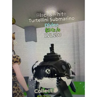 Go Up For Brainrots Fortnite / Black&White Divine Turtellini Submarino LvL 200 - 3Qi/s
