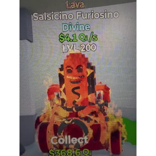 Go Up For Brainrots Fortnite / Lava Divine salsicino Furiosino LvL 200 - 4.1Qi/s