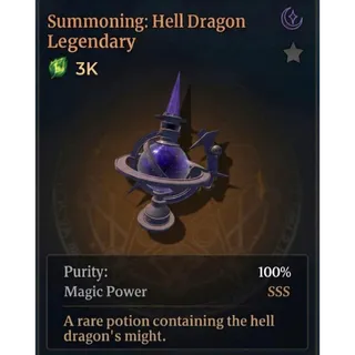 SSS HELL DRAGON LEGENDARY  - WIZARD ALCHEMY