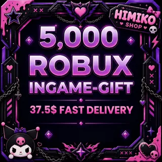 5000 Robux | Ingame Gift | Fast Delivery | $37.5