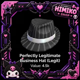 Perfectly Legitimate Business Hat (Legit) | Roblox Limited