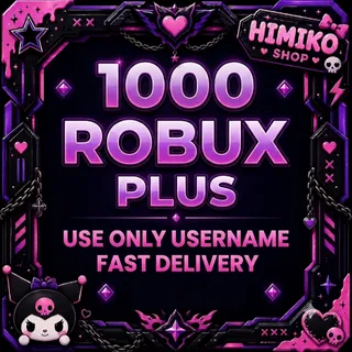 1000 ROBUX PLUS — SAFE & FAST DELIVERY [USERNAME ONLY]