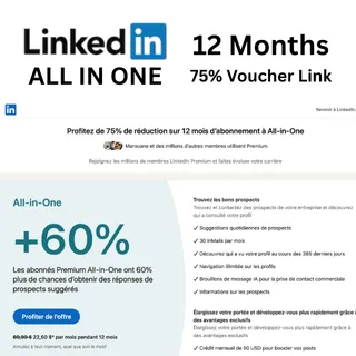 Linkedin Premium All in One 12 Months {75% Coupon}