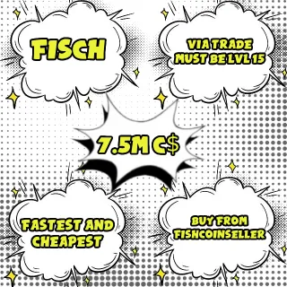 [FISCH] 🐟7.500.000+ C$ | 7.5 Million Fisch Cash 💰 / CHEAPEST AND FASTEST / HUGE DISCOUNTS