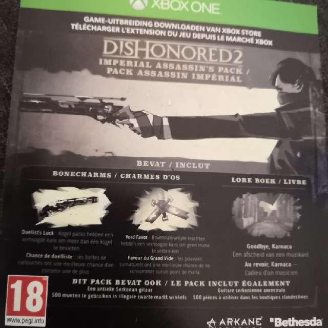 Dishonored 2 Imperial Assassin S Pack Digital Code Xbox One