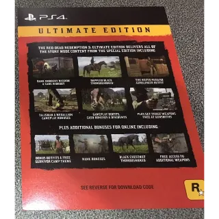 Red Dead Redemption 2: Ultimate Edition content PS4 Digital Code